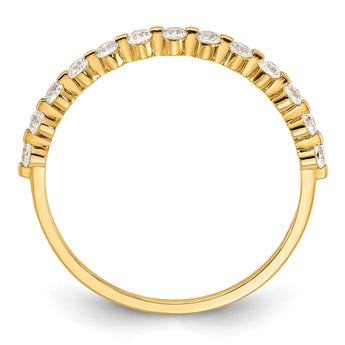10K Polished CZ Ring