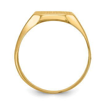 10k 9.0x10.5mm Open Back Men's Signet Ring, Size 9 - Birthstone Company