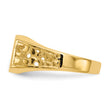 10k 9.0x10.5mm Open Back Men's Signet Ring