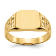 10k 9.0x10.5mm Open Back Men's Signet Ring