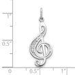 10k White Gold Treble Clef Charm