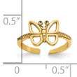 10k Butterfly Toe Ring