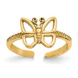 10k Butterfly Toe Ring