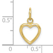 10K Polished Cut-out Heart Pendant