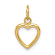10K Polished Cut-out Heart Pendant