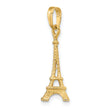 10k Solid Polished 3-D Eiffel Tower Charm