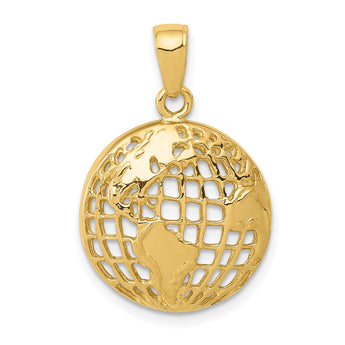 10k Polished Globe Pendant