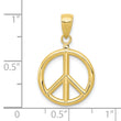 10K 3D Peace Symbol Pendant