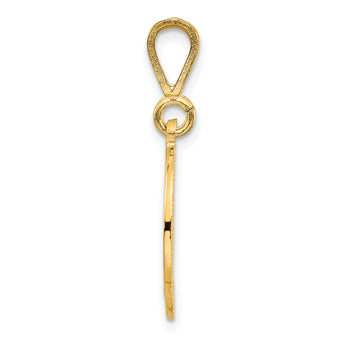 10k Filigree Initial D Pendant - Birthstone Company
