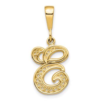 10k Initial E Pendant - Birthstone Company
