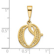 10k Initial O Pendant