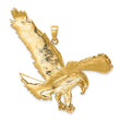 10k Solid Polished Eagle Pendant