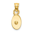 10K Polished 3-D Moveable Pulley Charm
