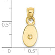 10K Polished 3-D Moveable Pulley Charm