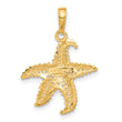 10k Polished Open-Backed Starfish Pendant