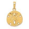 10K Polished Sand Dollar Pendant