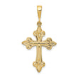 10k Fleur de Lis Cross Pendant