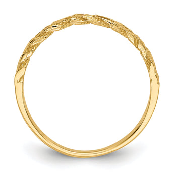 10K Diamond-cut Rope Ring