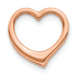 10K Rose Gold Polished Heart Chain Slide