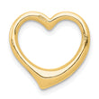10K Polished Heart Chain Slide
