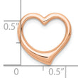 10K Rose Gold Polished Heart Chain Slide