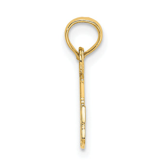 10K BEST GRANDMA With Flower Pendant