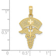 10k Caduceus w/Nurses Cap Pendant