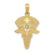 10k Caduceus w/Nurses Cap Pendant
