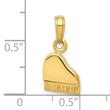 10k 3-D Lid Opens Piano Pendant