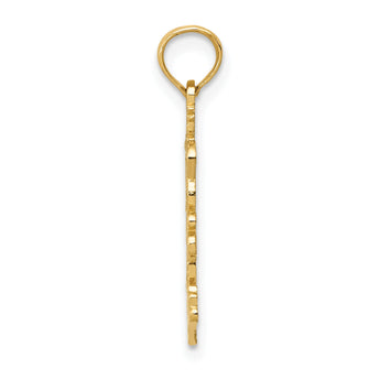 10K Double Palm Trees Pendant