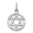 10K White Gold Star Of David Charm