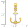 10k Anchor Pendant