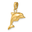 10k 3-D Dolphin Pendant
