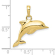 10k 3-D Dolphin Pendant