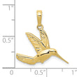 10K Hummingbird in Flight Pendant