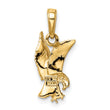 10K Eagle Landing Pendant