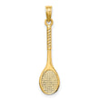 10K 3-D Tennis Racquet Pendant