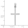 10K White Gold Polished Cross Pendant