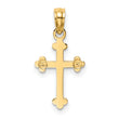 10K Budded Cross Charm