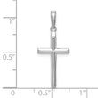 10K White Gold Reversible Latin Cross Pendant