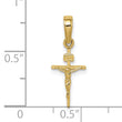 10K Small INRI Crucifix Pendant