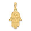 10K Hamsa W/Star Of David Pendant
