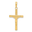 10K Diamond-cut Fancy Tipped Crucifix Pendant