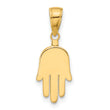 10K Large Solid Hamsa Pendant