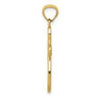 10k Yellow Gold Ribbon Cross Pendant