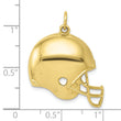 10k Polished Football Helmet Pendant
