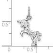 10k White Gold Unicorn Charm