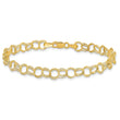 10k Triple Link Charm Bracelet