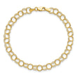 10k Triple Link Charm Bracelet