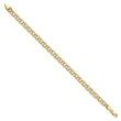 10k Solid Double Link Charm Bracelet